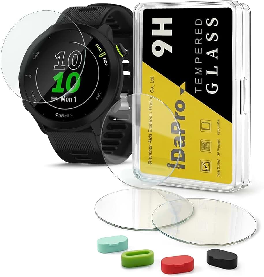 iDaPro Displayschutz für Garmin Forerunner 55, 9H Glas