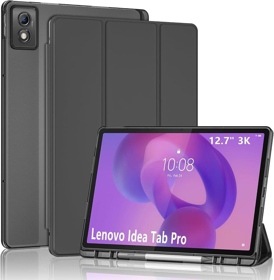 ProCase Smart Case for Lenovo Idea Tab Pro 12.7" 2025, Black