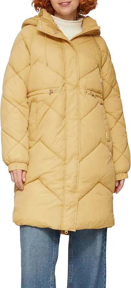 QS Damen 2132366 Steppmantel mit Kapuze (1er Pack)