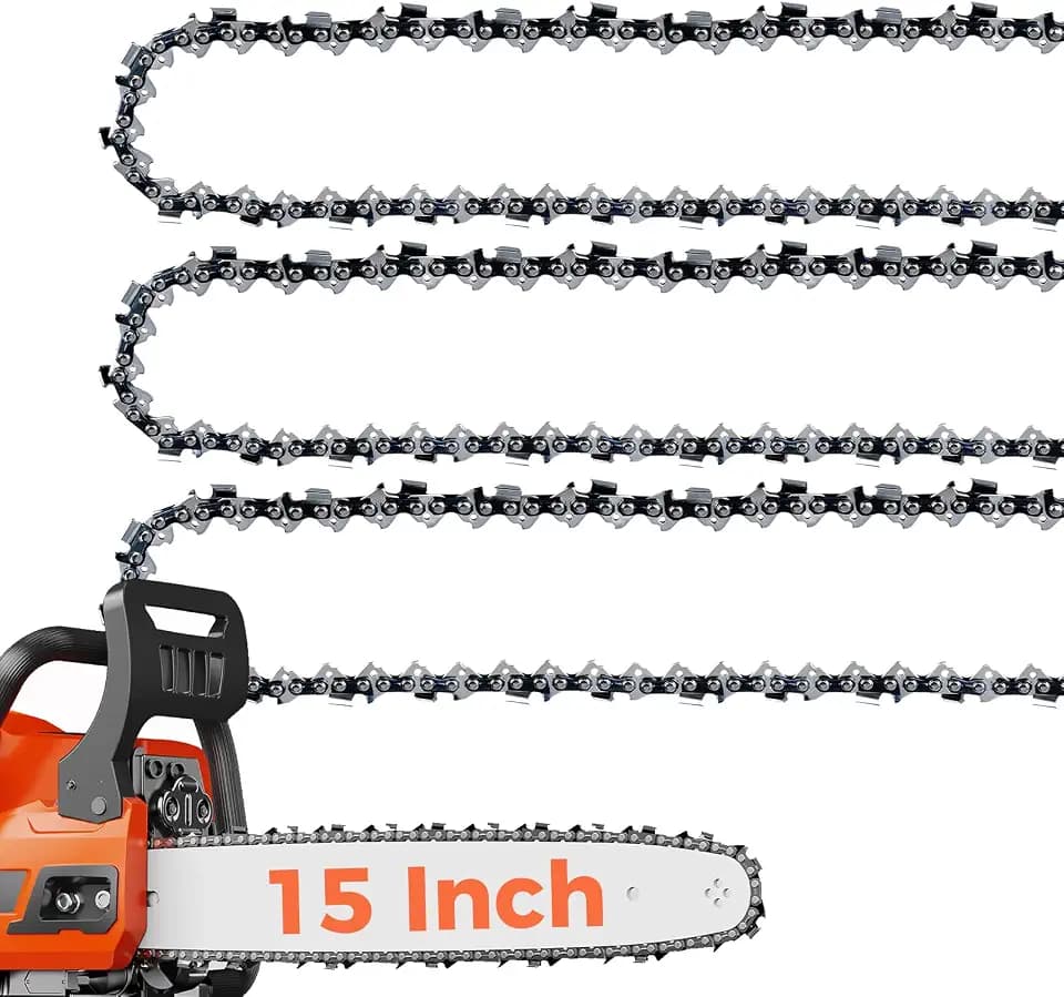15 Inch Chisel Chainsaw Chain .050 .325 64DL for Husqvarna 50 55 455 Rancher Jonsered 325 Dolmar (3 Packs) (20YLP-6)