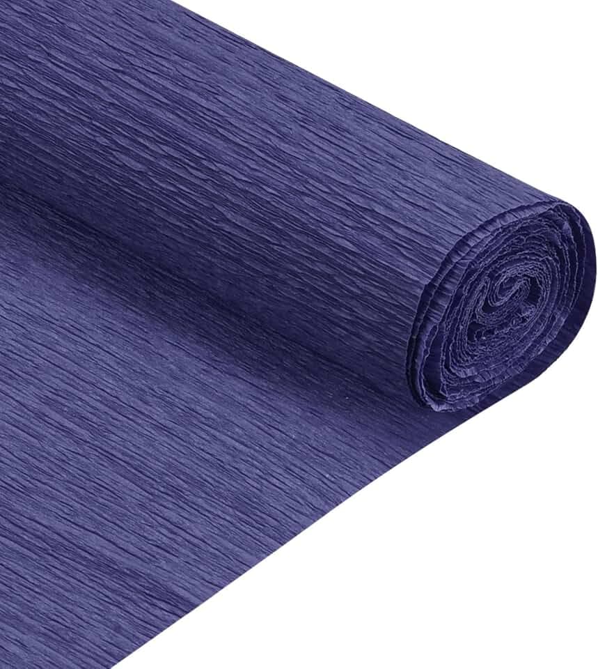 QUARKZMAN 2 Stück Krepppapier Dunkelblau, 2.5m x 50cm Floristen Krepp Papier Bunt für Handwerke, Party, Schulpapier, Kräuselpapier, Verpackung, Blumen DIY