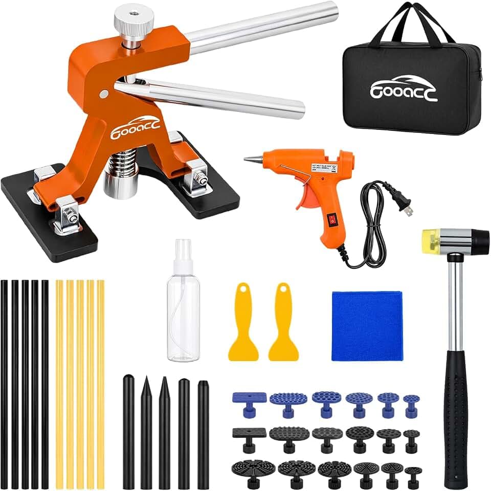 GOOACC 35 PCS Car Dent Puller Paintless Dent Repair Kit 18 Puller tabs