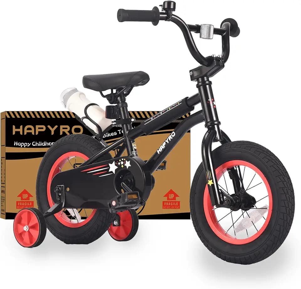 Kids BMX Bike 12 14 16 Inch for Boys Girls, Children's Bicycle with Training Wheels, Adjustable Seat and Steel Frame for Ages 2-7, Bicicleta para Niños, Multiple Colors
