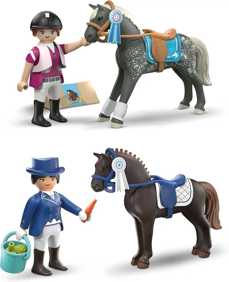 PLAYMOBIL | I Love Horses Set 1 | Reiterhof-Spielset mit Pferd, Reiterin und Zubehör | Liebevolle Pferdewelt für Rollenspiele und fantasievolles Spielen | Für Kinder ab 4 Jahren | 210533