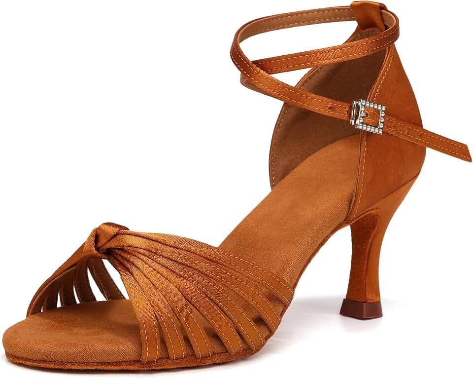 Latein Tanzschuhe für Damen Offene Zehen Salsa Tango Bachata Schuhe