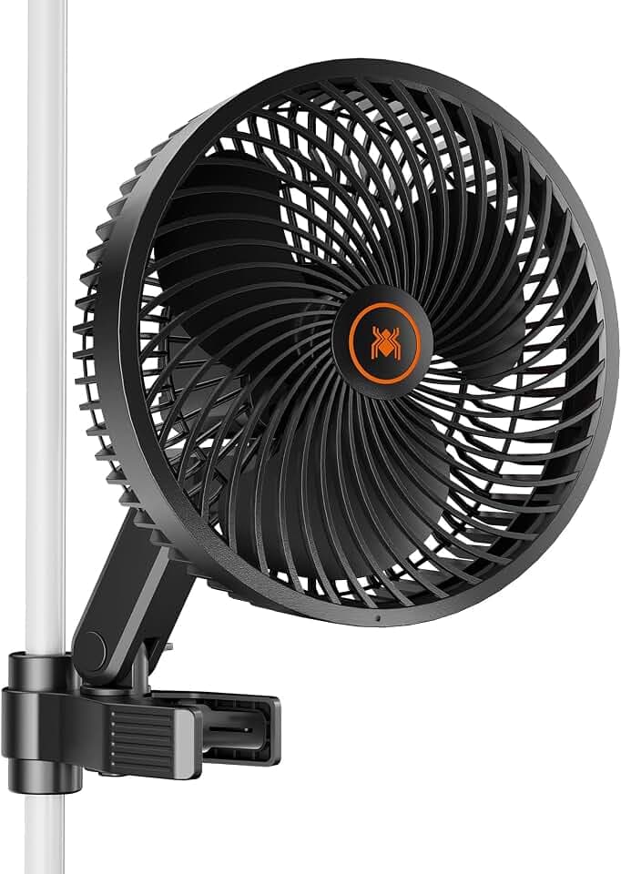 Spider Farmer Grow Clip Ventilator Oszillierend 150mm, 10 Stufen, EC-Motor