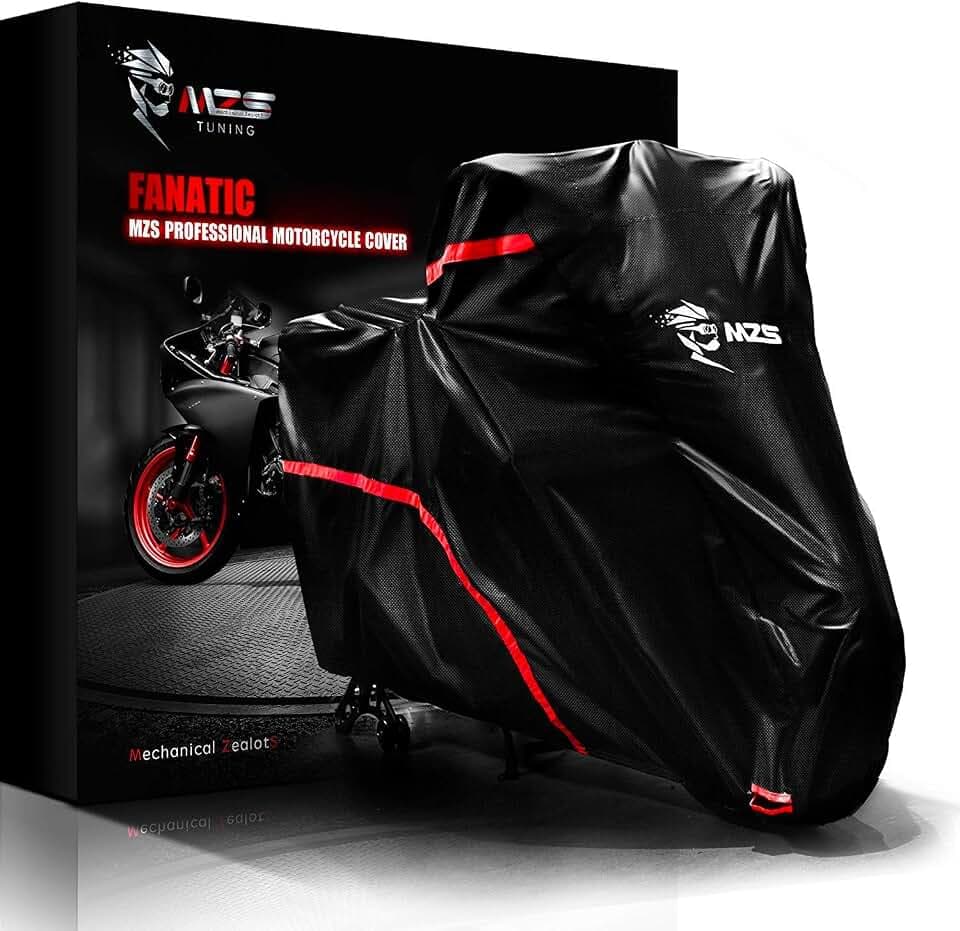 MZS Motorcycle Cover Waterproof Outdoor fits up to 73" Street Bikes Scooter