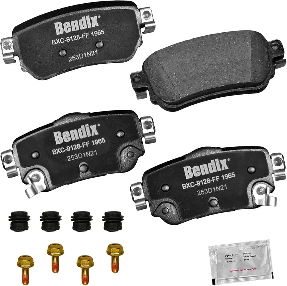 Bendix Priority1 CFC1965 Ceramic Rear Brake Pads for Nissan LEAF 2025-2018, Qashqai 2023-2019, Rogue 2020-2018, Rogue Sport 2022-2019, X-Trail 2016, X-Trail 2020-2019, Renault Koleos 2020-2018