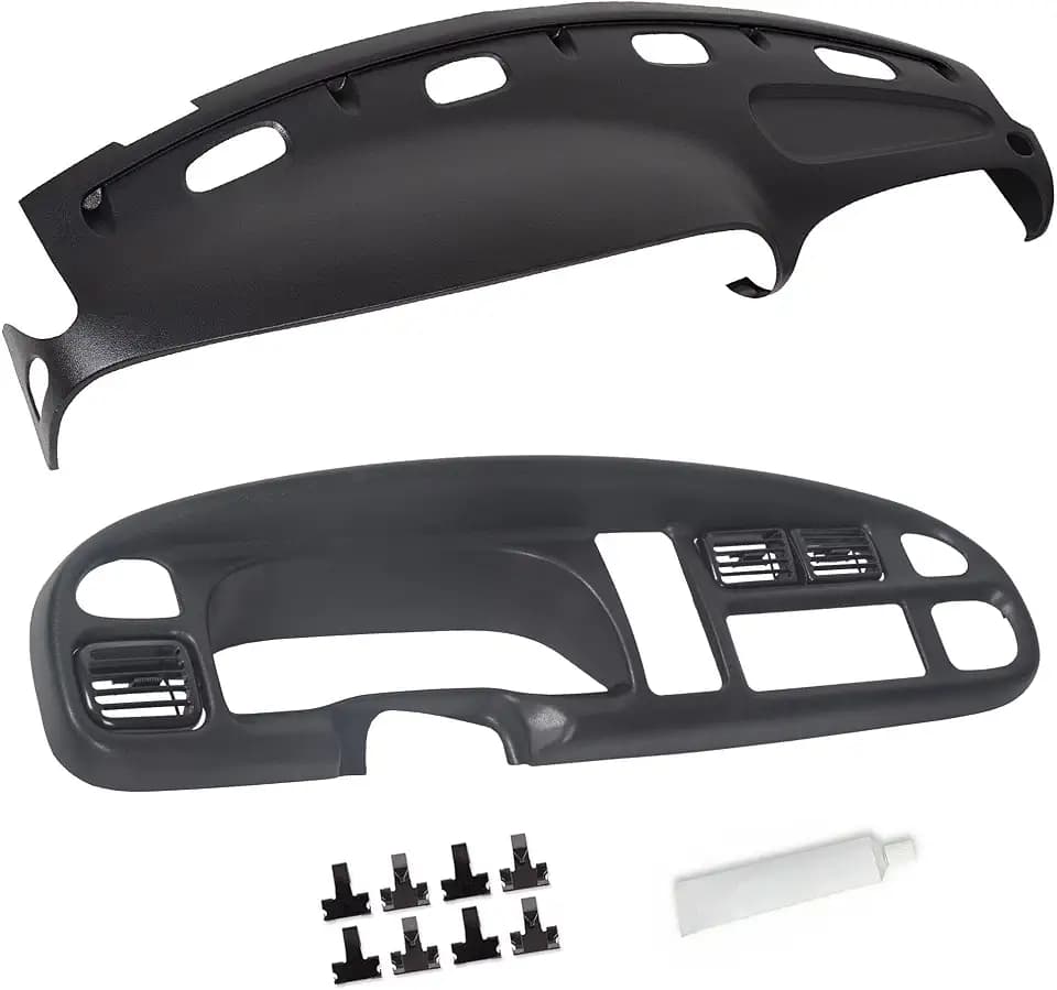 ECOTRIC Bezel & Dash Board Cover Compatible with 98-02 Dodge Ram
