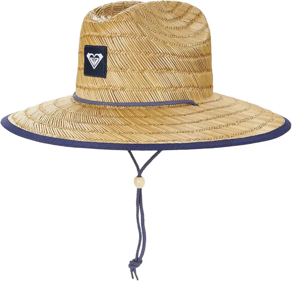 Roxy Women's Tomboy Woven Straw Hat | Wide Brim | Adjustable | Sun Protection | Beach | Vacation | Natural