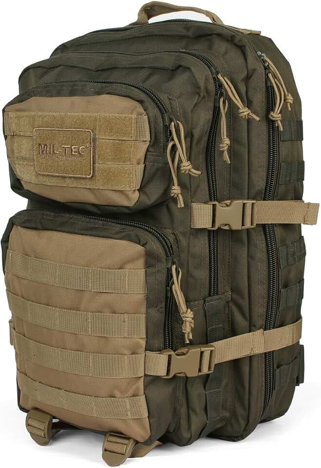Mil-Tec US Assault Pack Laser Cut Tagesrucksack • Taktischer Militär Rucksack mit Laser-Cut MOLLE-System • Bundeswehr Rucksack, Wanderrucksack oder Reiserucksack für Outdoor, Camping & Einsatz