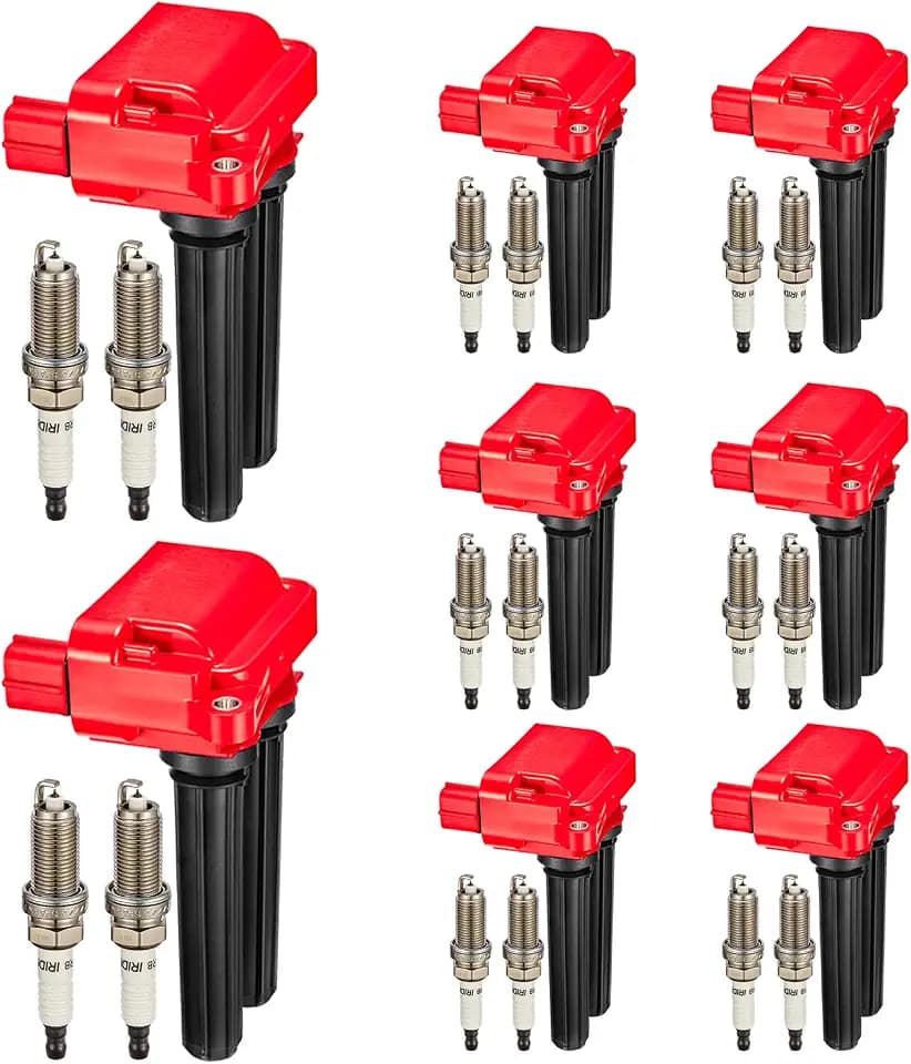 Ignition Coils(8Pack) and Premium Iridium Spark Plugs (16Pack)-Fit for 5.7L V8 Dodge Ram 1500 Charger Challenger Durango,Jeep Grand Cherokee,Chrysler 300 2008-2024,Replacement UF504/LZFR5CI-11