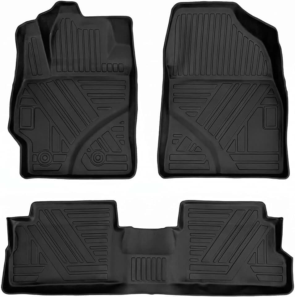 YQ Floor Mats for 2009-2013 Toyota Corolla Sedan All Weather TPE 2 Row