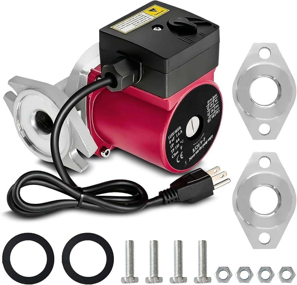 UPS26-99FC 52722512 115V 1/6HP Stainless Steel Water Circulator Pump/Boiler Pump Fits for Radiant Heating, Hydronic Heating, Fan Coil Heating, Solar And Other System Types