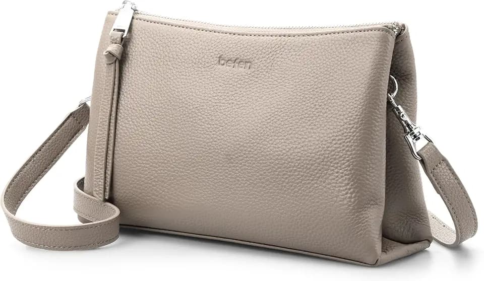 befen Genuine Leather Crossbody Bags for Women, Small RFID Leather Purses