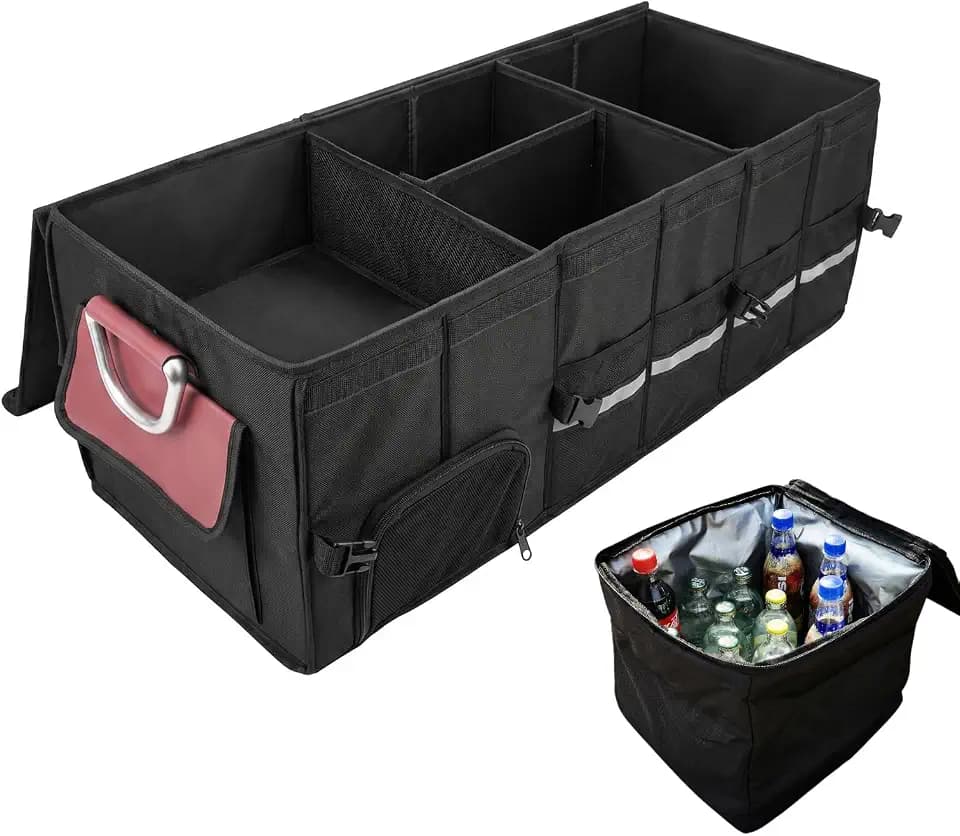 J&J Extra Large Collapsible Trunk Organizer For SUV And Cooler