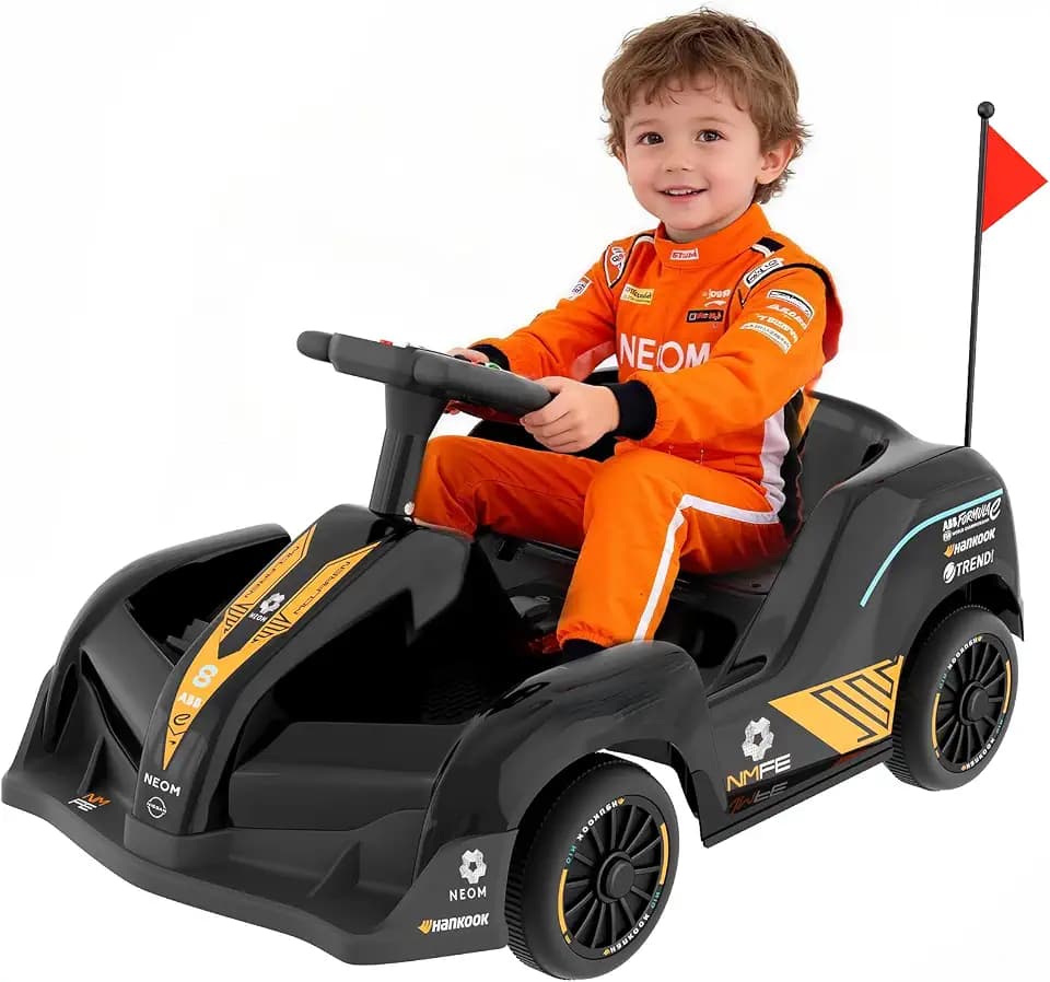 YunTopKids 12V Licensed McLaren Ride On Cars for Toddlers 1-3, Electric Go Kart with Parent Remote Control, Bluetooth MP3 Music, 3 Speeds Modes Kids Cars to Drive