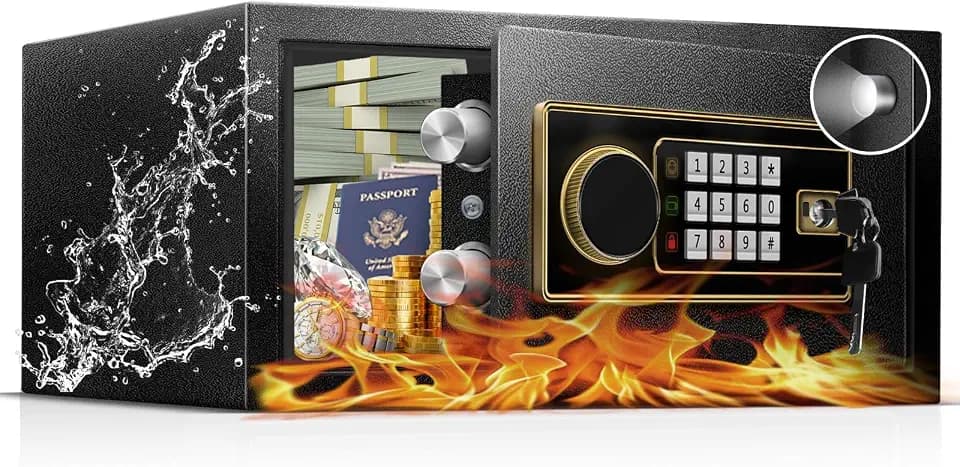 1.2 Cu Ft Small Safe Box for Home Office, Personal Fire Proof Safe
