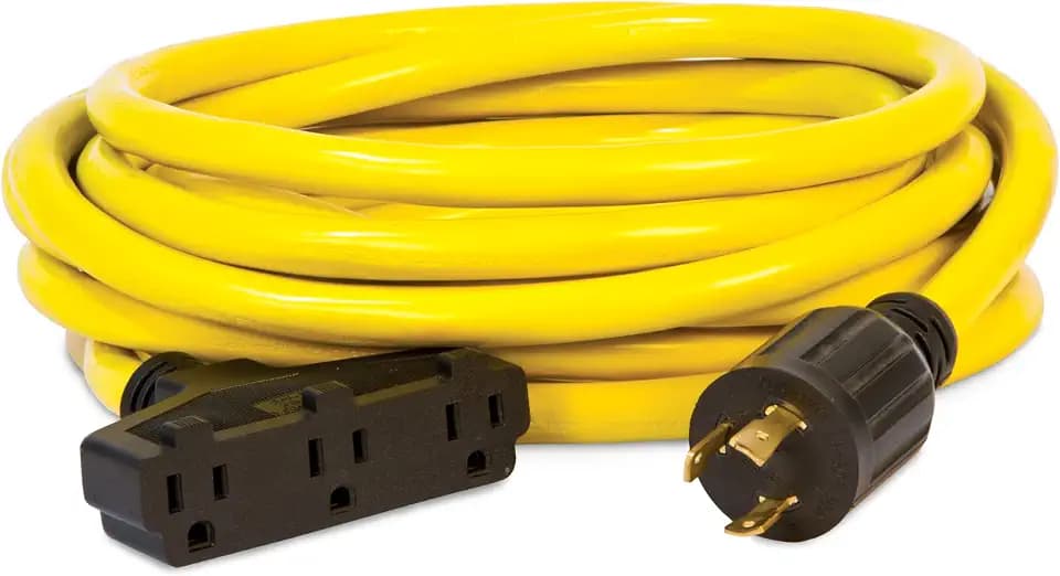 Champion Power Equipment 25-Foot 30-Amp 125-Volt Fan-Style Generator Extension Cord (L5-30P to three 5-15R)