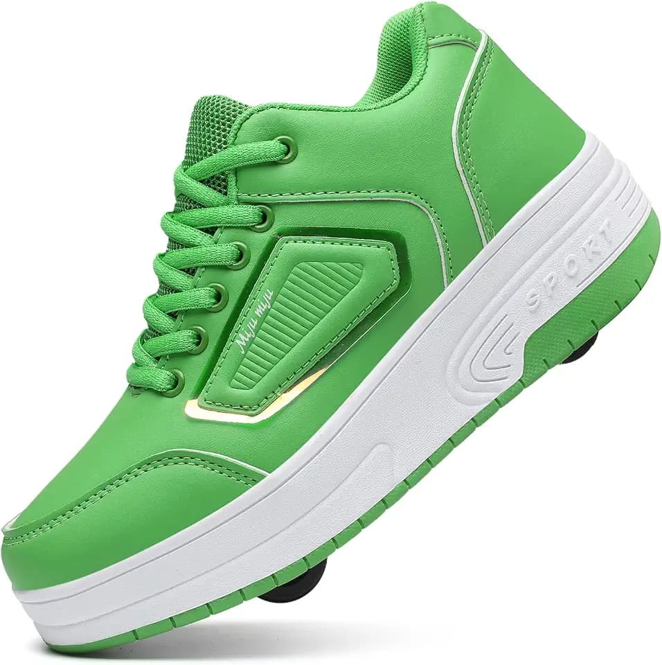 Roller Skate Shoes for Boys Girls Detachable Sneakers with Wheels Fashion Wheeled Shoe for Kids Gift