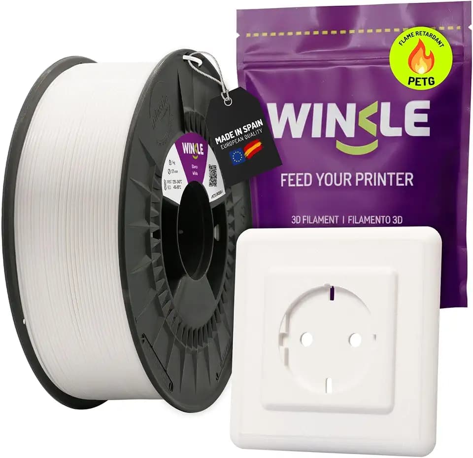 WINKLE PETG FR Filament, 1,75 mm, Weiß, 1 kg, Filament für 3D-Drucker