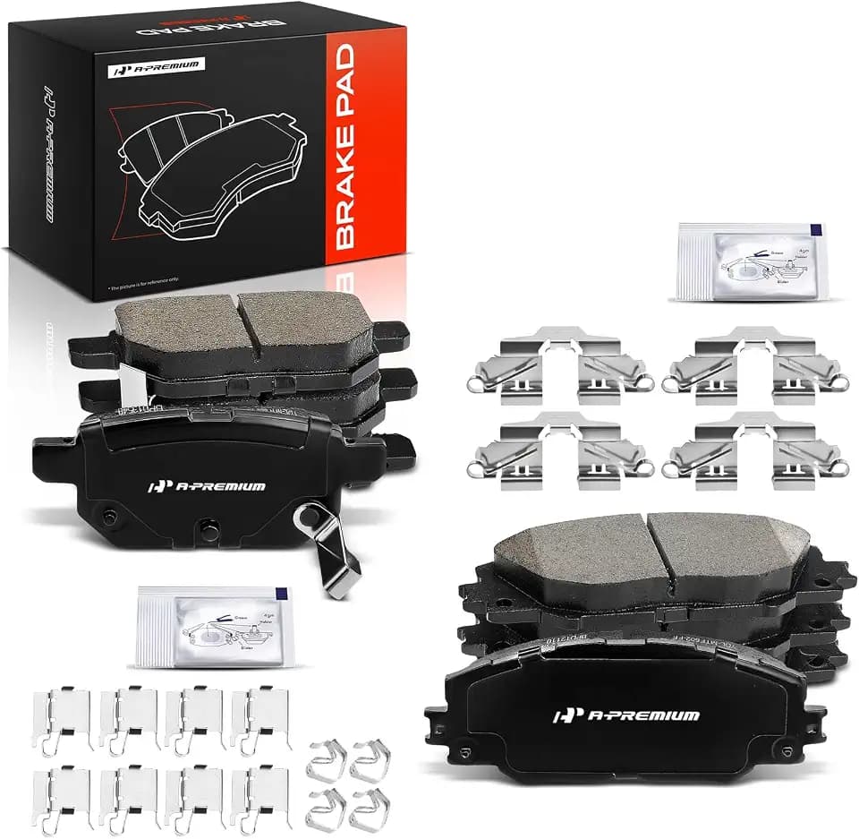 A-Premium Front and Rear Ceramic Brake Pads, 8-Pack