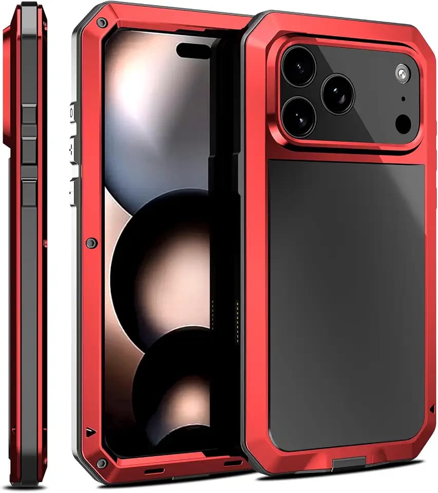 for iPhone 17 Pro Max Case Heavy Duty Metal Shockproof Tough Armour