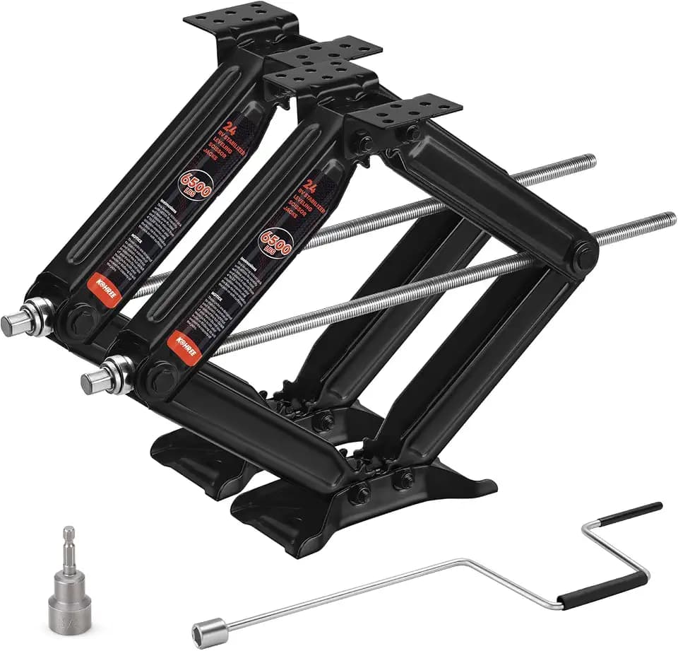 Kohree 6500lbs Heavy Duty RV Stabilizer Jacks 2 Pack, 24 Inch