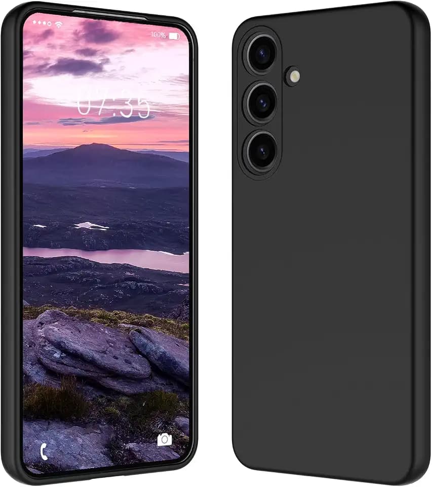 HAII for Samsung Galaxy S25 Plus Case, Slim Liquid Silicone for Women Men with Scratch-Resistant Microfiber Lining Shockproof Soft Silicone Protective Phone Case for S25 Plus Black