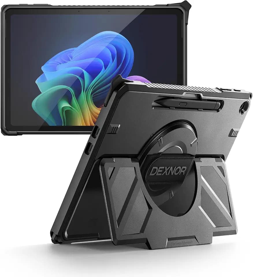 Dexnor Case for Microsoft Surface Pro 12 inch 2025 Rugged Extra-Wide Stand