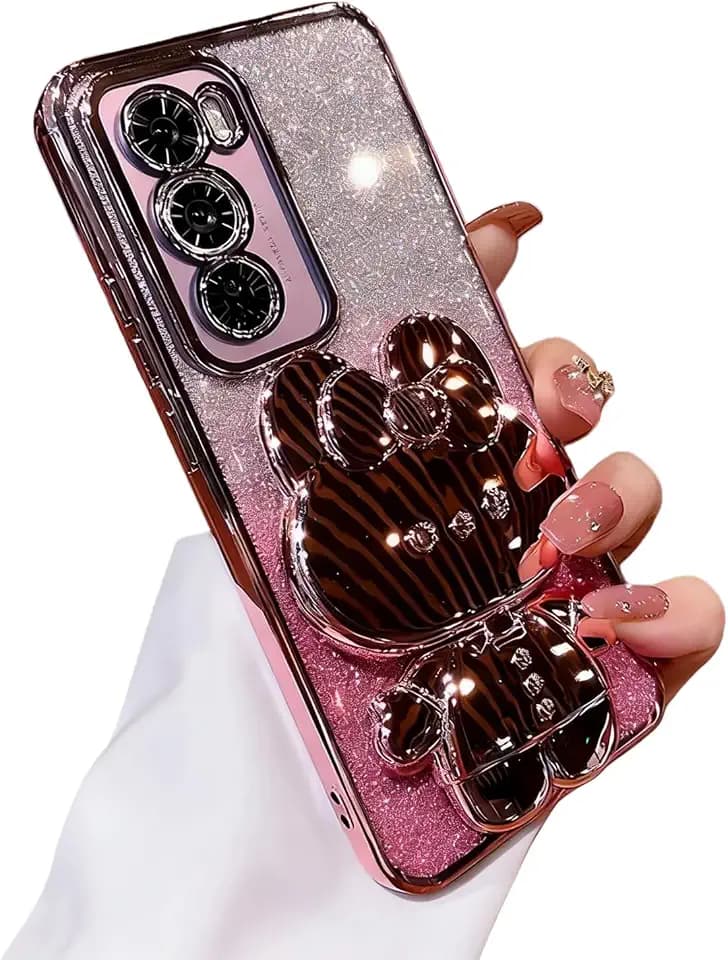 for Samsung Galaxy S26 Ultra Case for Women Girls Cute Hidden Mirror Stand