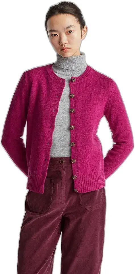 United Colors of Benetton Koreanische Strickjacke M/L 103ME500L Pullover Strickjacke, Lila, XS Damen