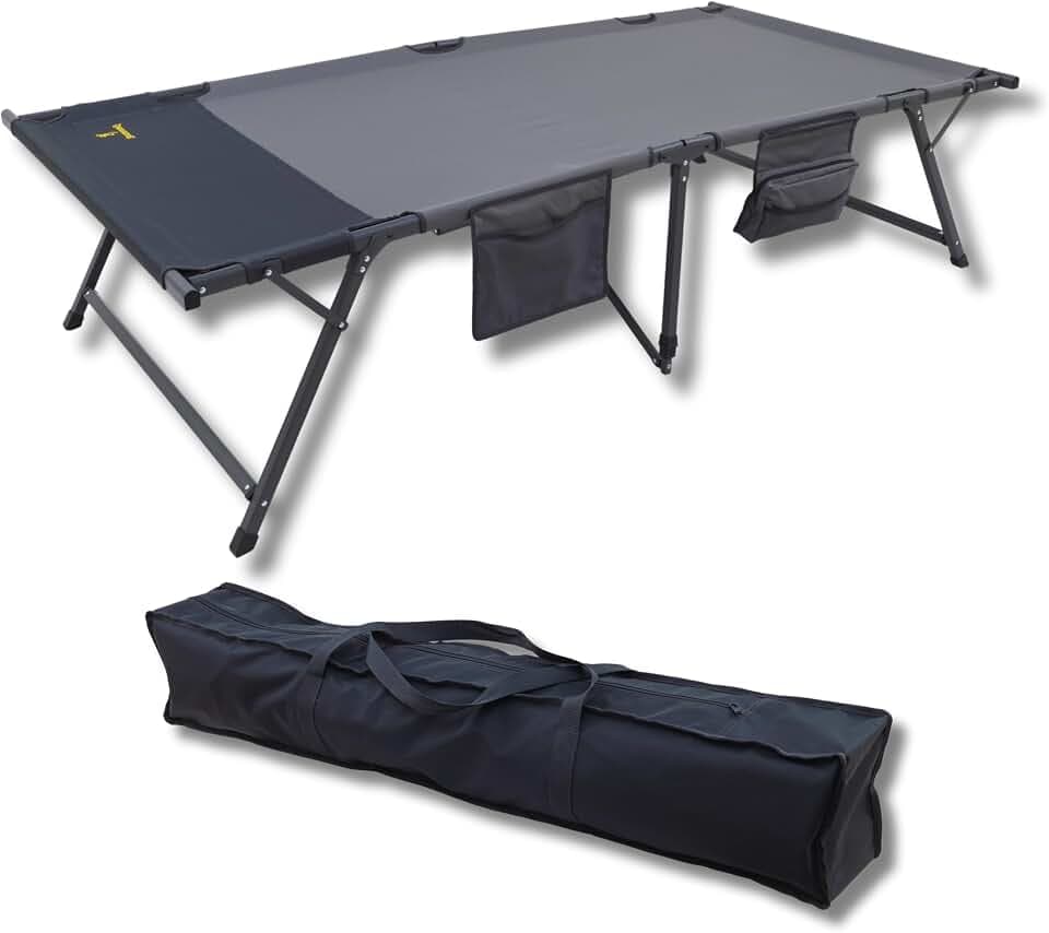 Browning Camping Titan Cot XL - Oversized Foldable Camping Cot for Adults, 450 lb. Weight Capacity, Durable Bed for Outdoor Adventures and Comfortable Sleeping Solution