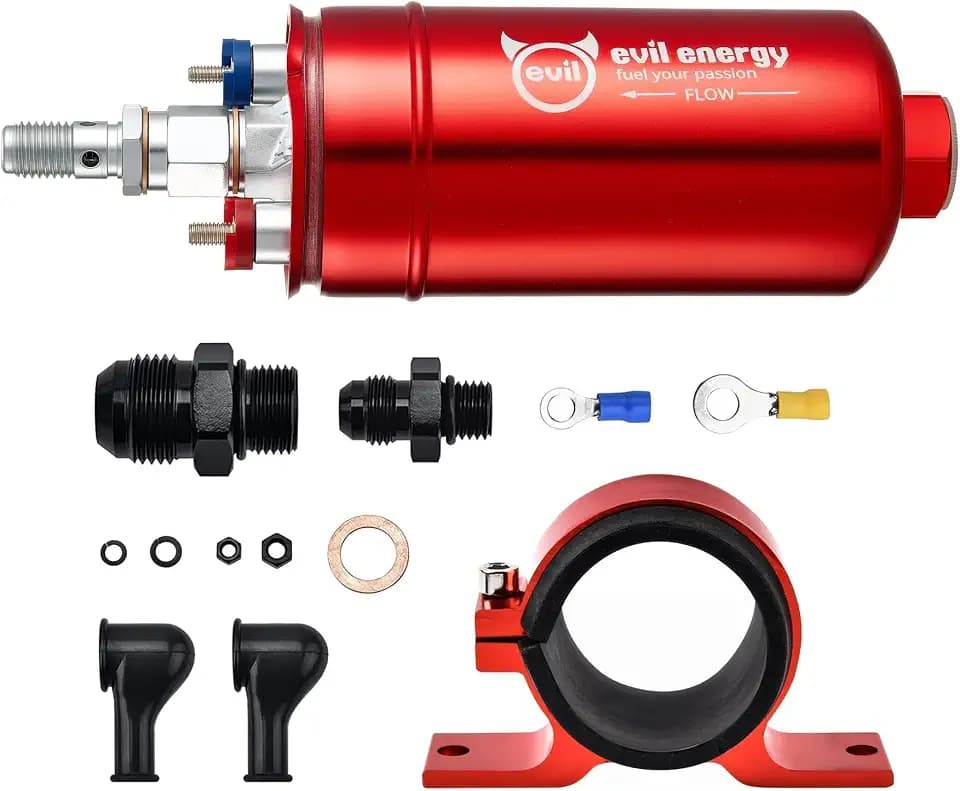 EVIL ENERGY External Inline Fuel Pump for 12V EFI System, 300LPH Flow