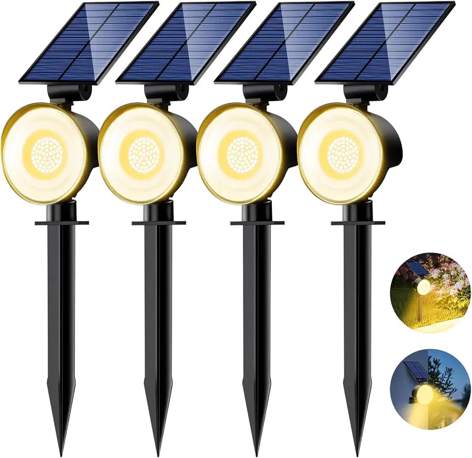 nipify Solar Spot Lights Outdoor Waterproof, Landscape Spotlights