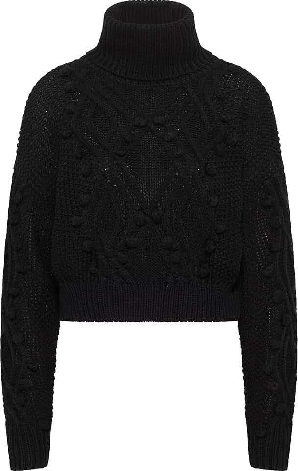 aleva Damen Strick Rollkragenpullover