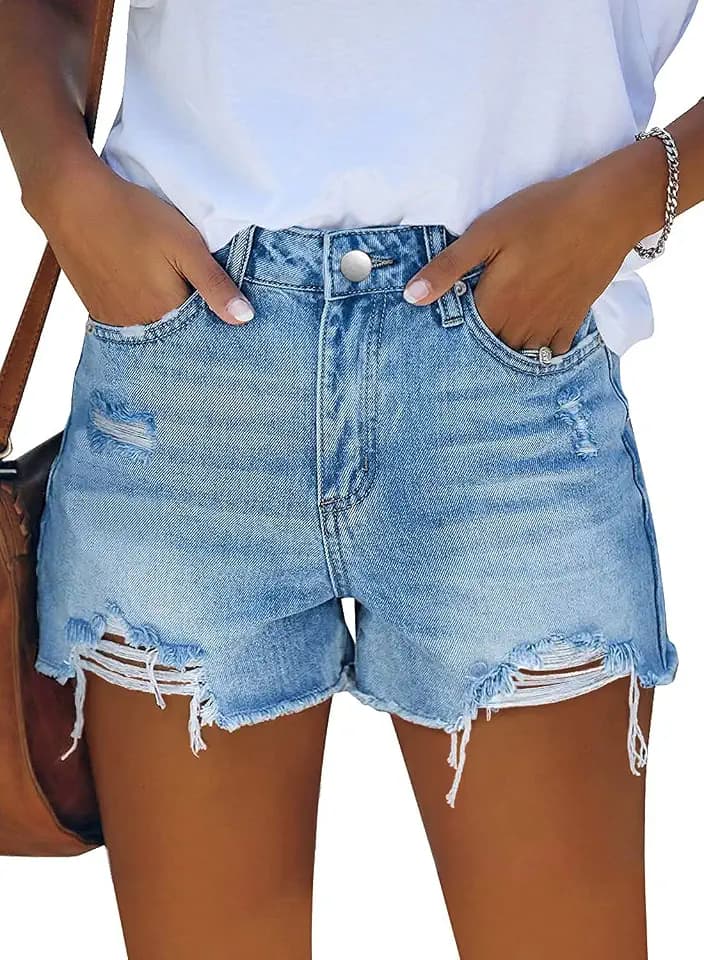 MODARANI Denim Shorts for Women Distressed Jean Shorts Ripped Summer Hot Short