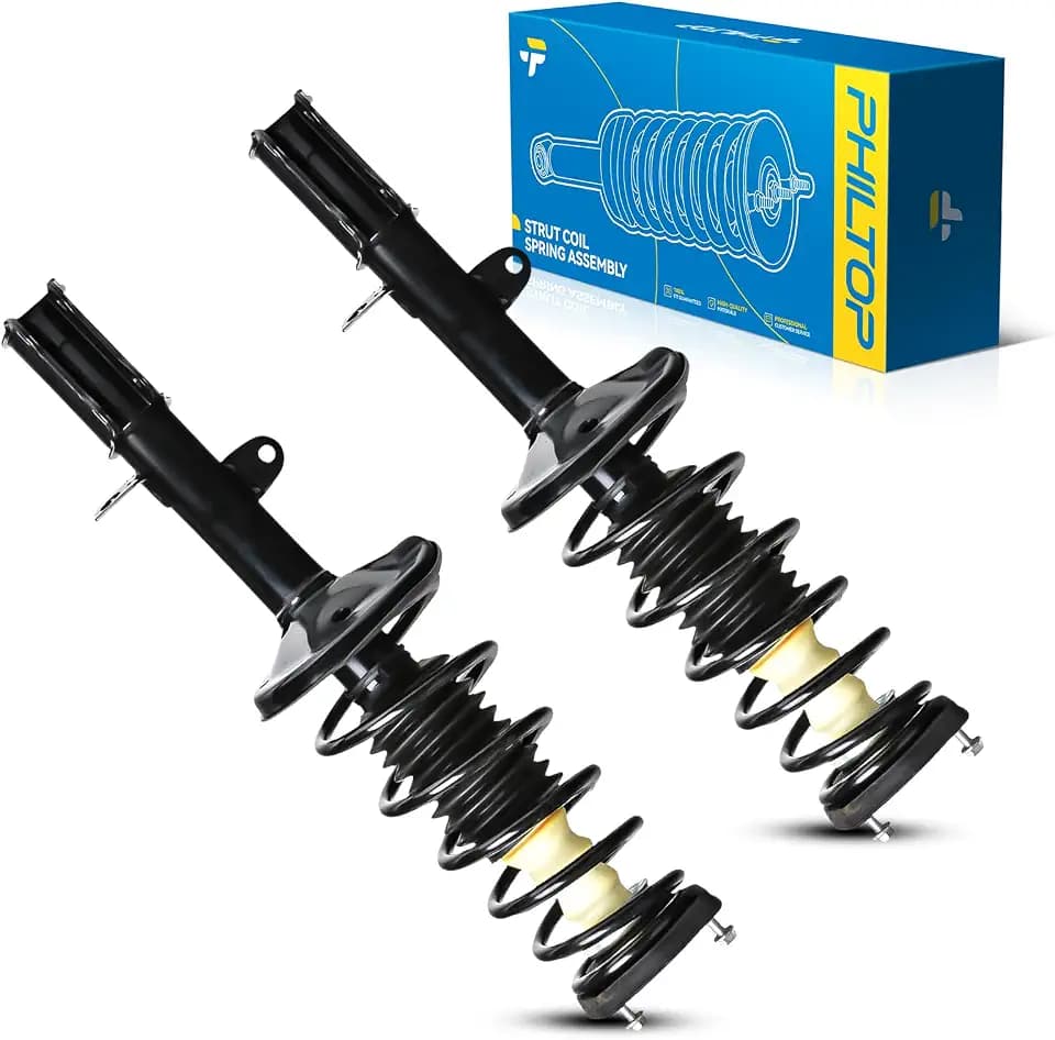 PHILTOP Rear Struts Shock PHILTOP for Corolla 1993 1994 1995 1996 1997 1998 1999 2000 20001 2002, Prizm 1993-1997, Shock Absorber 171953 171954, Struts with Coil Spring SAA712 2 Pcs