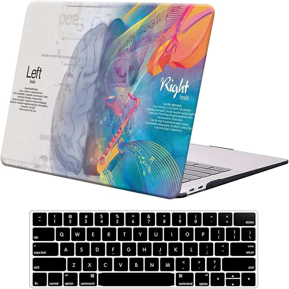 Compatible for MacBook Pro 16 inch Case 2026 M5, 2021-2025 M4 M3 M2 M1 Pro/Max Chip A3429 A3428 A3403 A3186 A2991 A2780 A2485, Protective Plastic Hardshell Case & Keyboard Cover,Left Right Brain