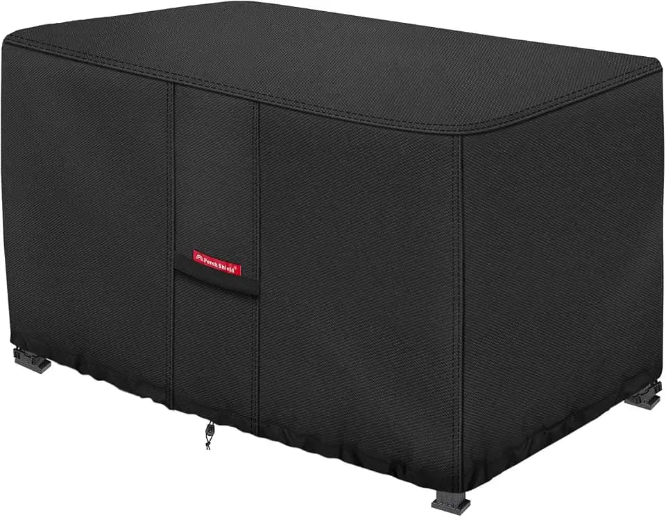Porch Shield 600D Rectangular Fire Pit Table Cover 58 x 36 inch, Black