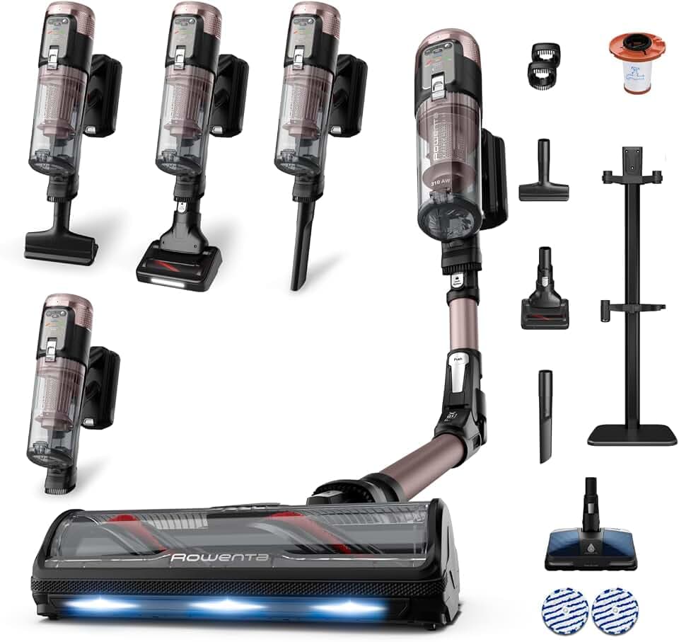 Rowenta X-Force Flex 16.60 kabelloser Akkustaubsauger, Extreme Saugkraft, 315 Air Watt, optimale Ergebnisse auf Allen Böden, LED-Beleuchtung, 2 Stunden Laufzeit, Flex-Gelenk, inkl. Zubehör, RH9CD9E0