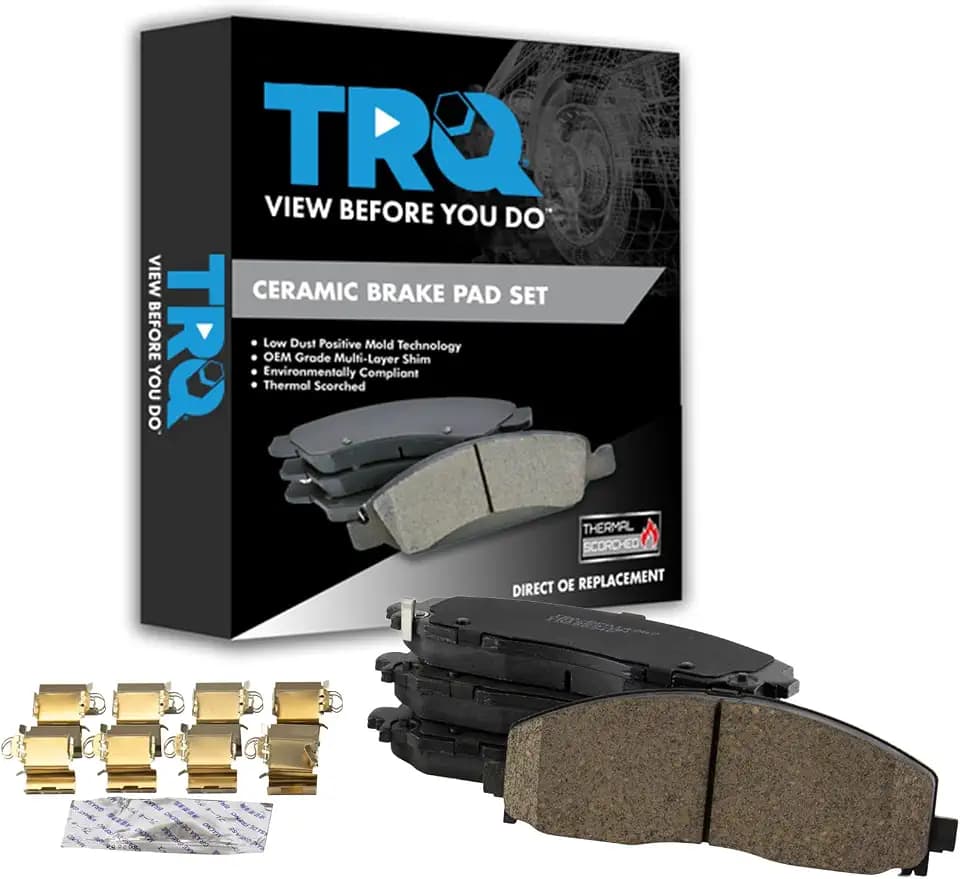 TRQ Front Ceramic Brake Pad Set