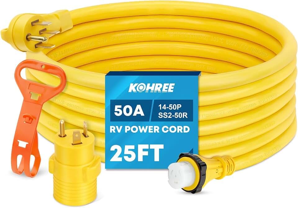 Kohree RV Power Extension Cord 50 Amp 25ft Generator Cord