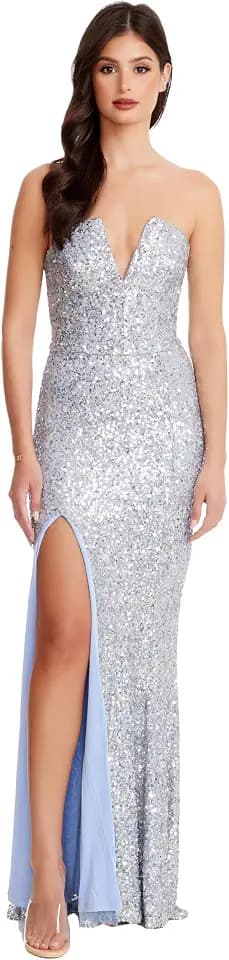 Dress The Population Women's Fernanda Mermaid Floor Length Dress