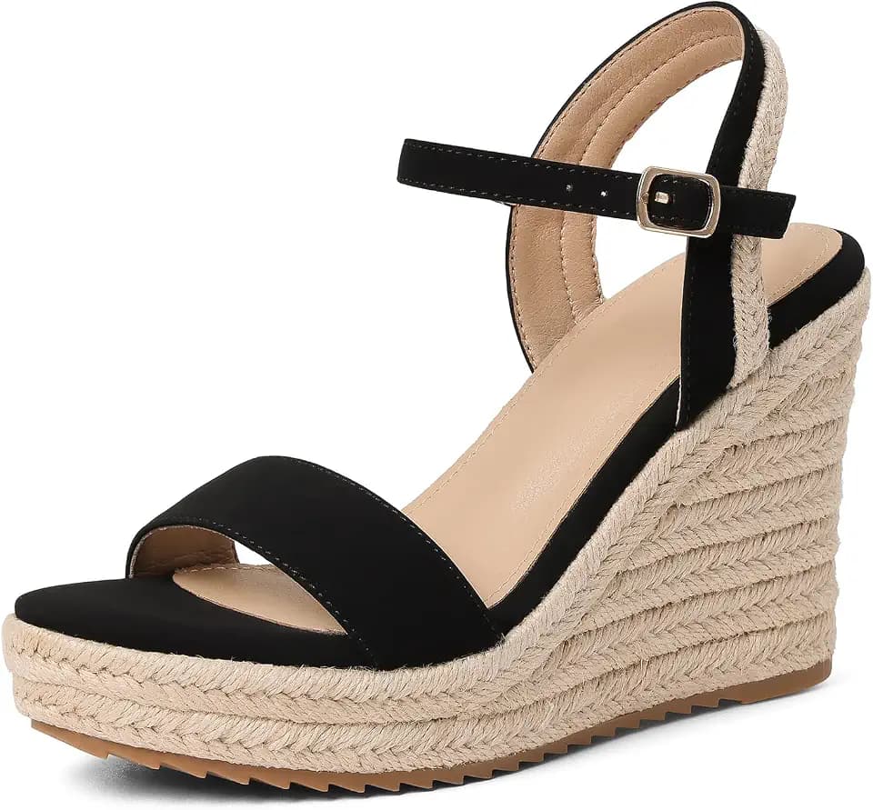 mikarka Wedges Heels Sandals for Women- Open Toe Espadrille Platform Sandal