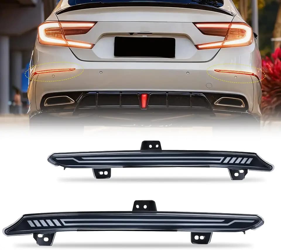 Nilight Smoke Lens Rear Bumper Tail Light for 2018-2022 Honda Accord