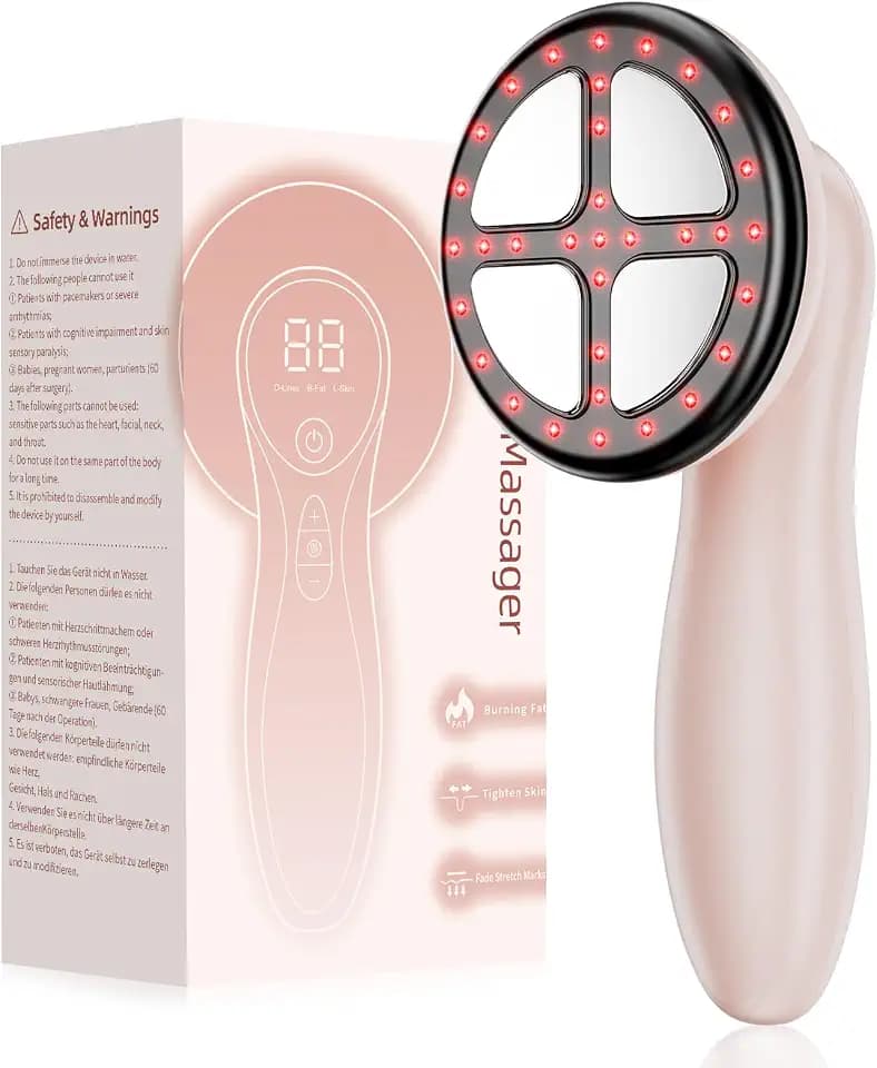 Depsoul Massagegerät Cellulite Massage Anti Massagegeräte Handmassagegerät, VerfüGt über 4 MassageköPfe mit GrößEren Bereichen für Bauch, Taille, Arme, Beine, Gesäß, Weihnachtsgeschenke