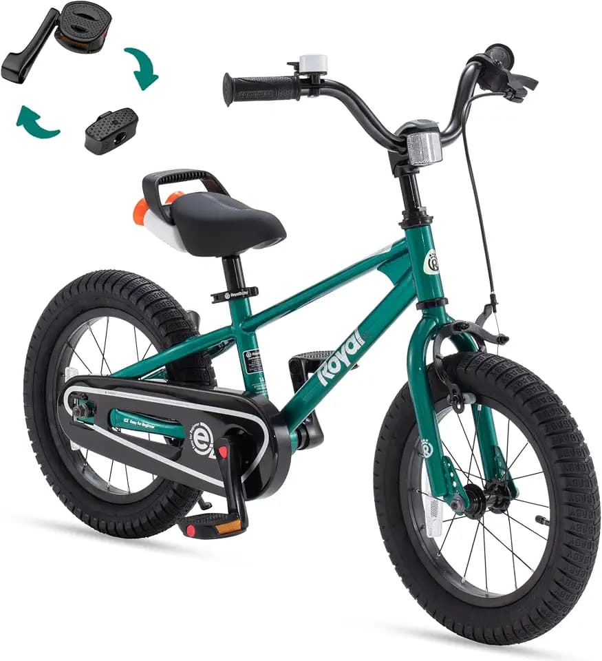 RoyalBaby EZ Kids Bike, 12-20 Inch Balance & Pedal, Safer for Beginners