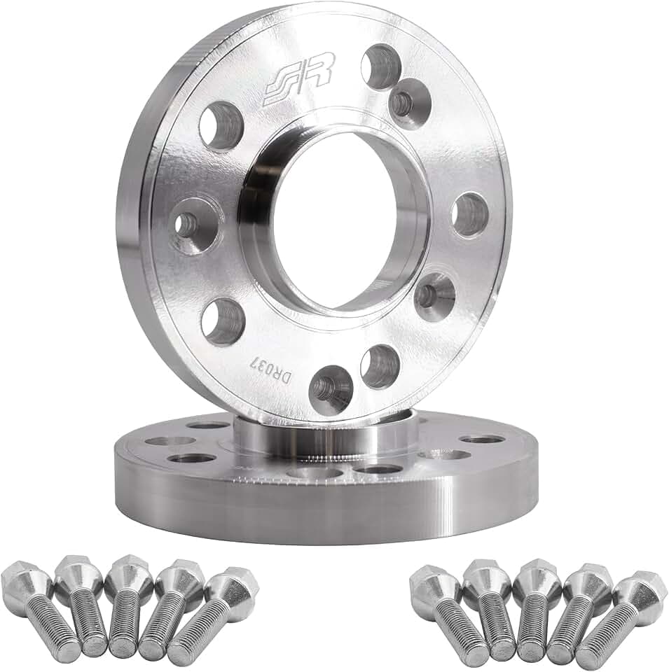 Simoni Racing DR037/B10 Kit 2 Distanzscheiben 20 mm 5x112 Nabe 66,6 mit Schrauben Schlüssel 17 14x1,50 L.50mm