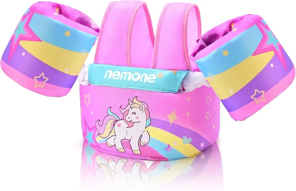 Nemone Toddler Swim Vest for 22-70 lbs with Arm Water Wings